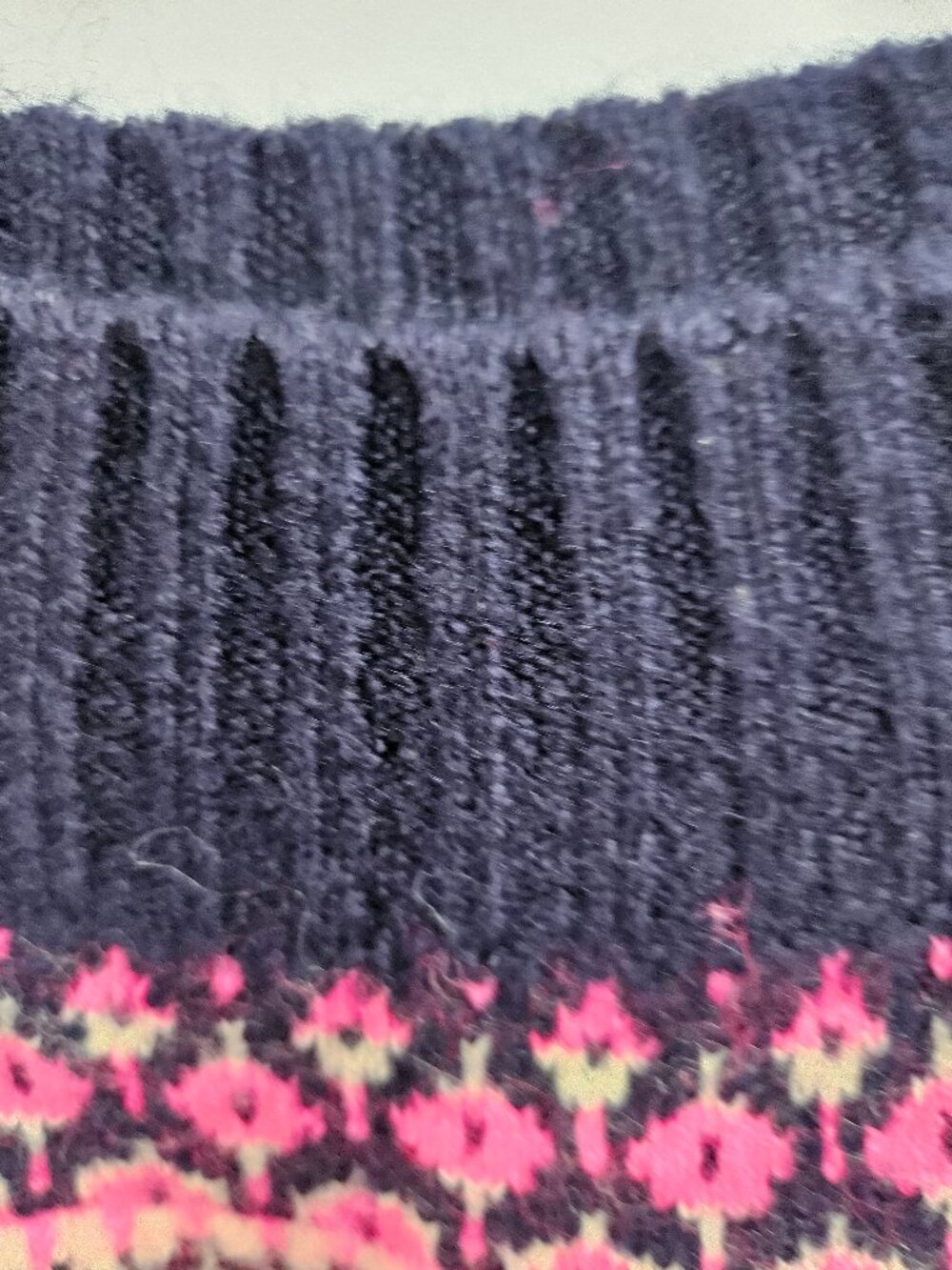 Gap Kids Girls Pink Fair Isle Mockneck Sweater Knit Pullover Size XL 12 Cozy - Picture 5 of 10